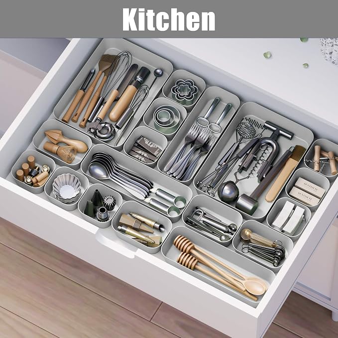 Drawer Organizers Bins 18 PCS for Bathroom Makeup Desk Office | - Image 5