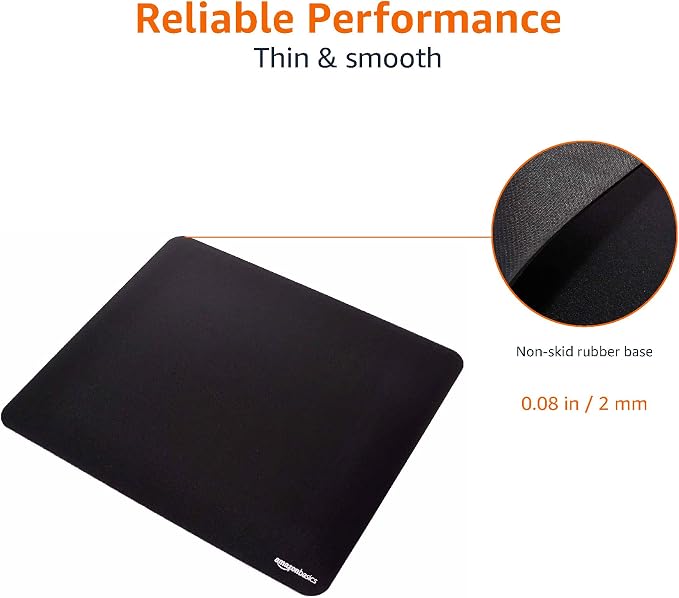 Amazon Basics Large Square Computer Mouse Pad, Cloth and Rubberized Base - Image 4