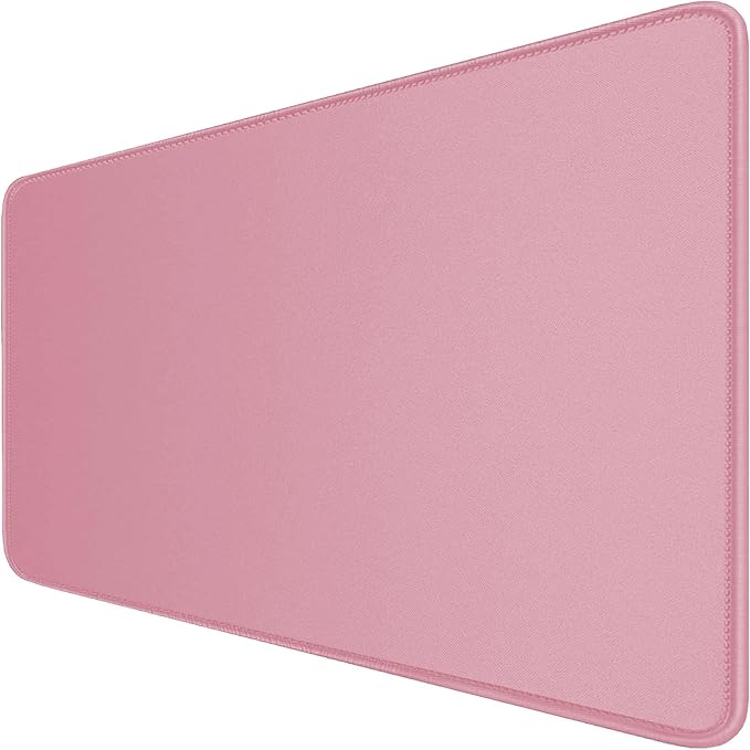 Large Mouse Pad with Stitched Edges, Durable Non-Slip Natural Rubber Base by Hsmienk