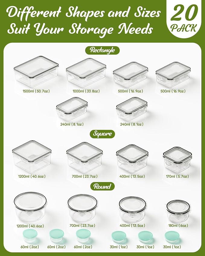 40 Piece Food Storage Containers - Image 2