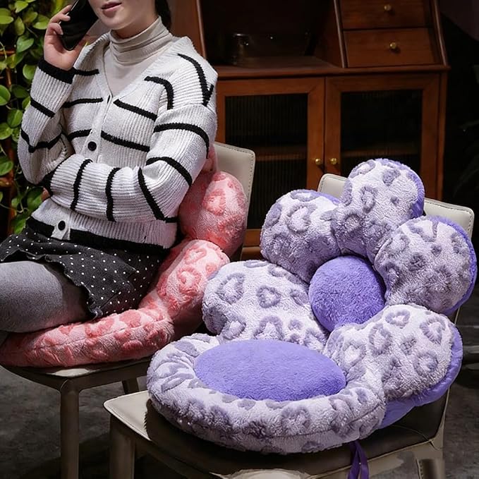 Flower Chair Cushion with Backrest Comfortable Office Chair Pad Student - Image 6
