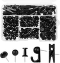 250 Count Push Pins Set Black Thumb Tacks by BornforArt