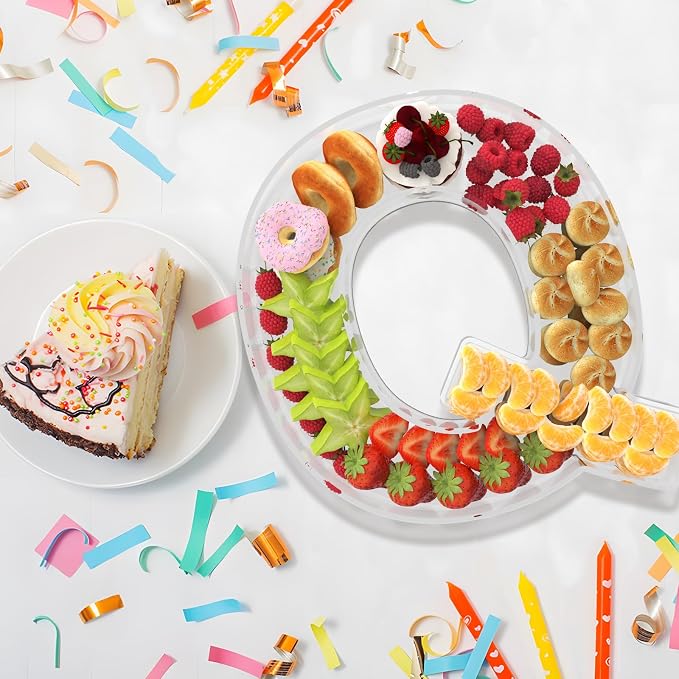11" Acrylic Letter Charcuterie Box, Reusable Fillable Alphabet Number Shaped - Image 4