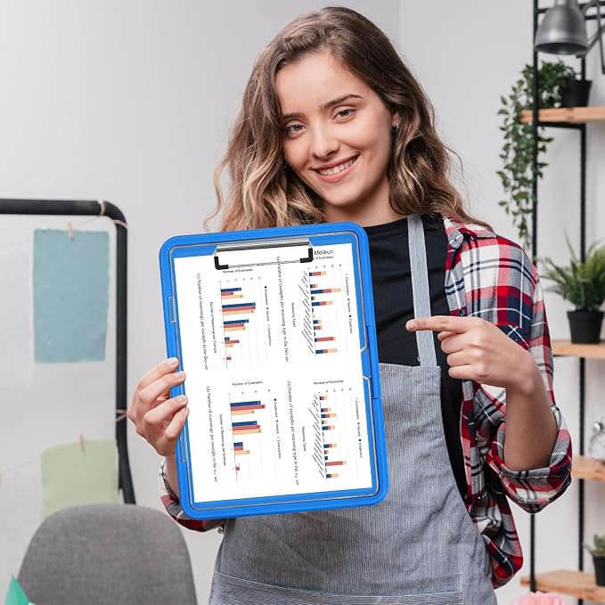 Meiikun Clipboard with Storage, Clip Boards 8.5x11 with Dual Storage, Plastic - Image 7