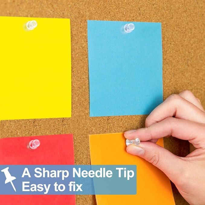 2400 Pcs Clear Push Pins, Standard Thumb Tacks - Image 3