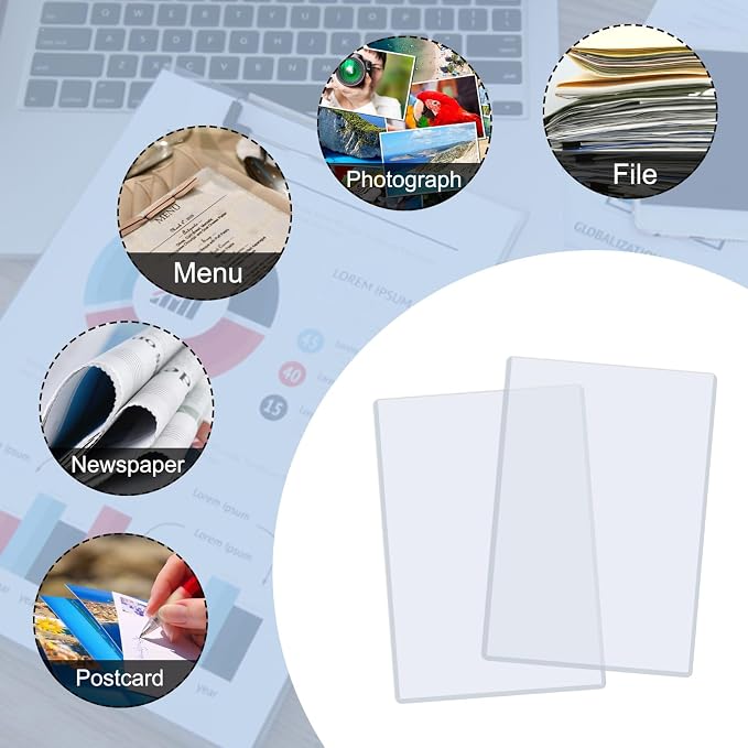 Rainmae 12 Pack 8.5" x 14" Rigid Print Protectors, Paper Sleeves Photo Plastic - Image 3