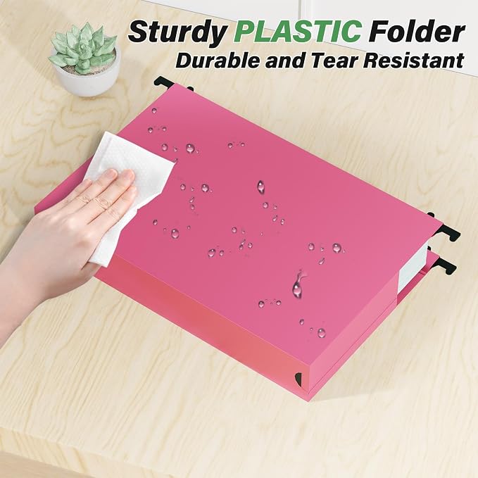 Ansook Plastic Extra Capacity Legal Hanging File Folders, Heavy Duty 2" - Image 2