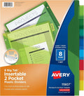 Avery Dividers for 3 Ring Binders, 8-Tab Sets, Two-Pocket Plastic Binder by Avery