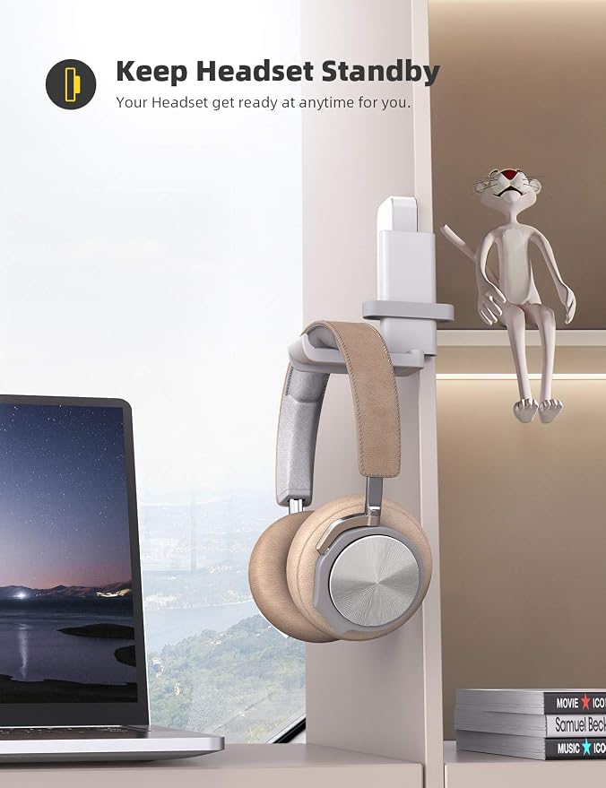 Lamicall Headphone Stand, Sticky Headset Hanger - Image 4