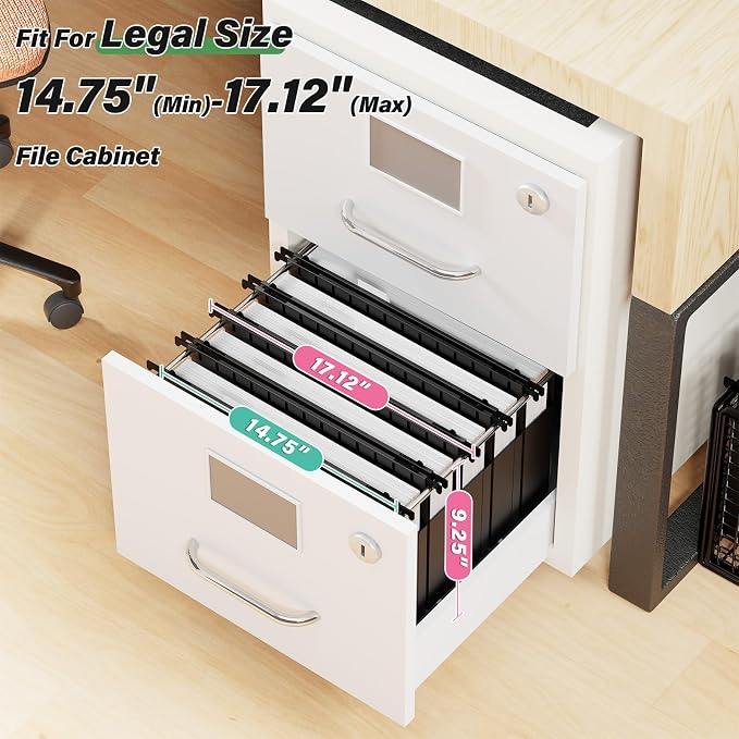 Ansook Extra Capacity Legal Size Hanging File Folders, Heavy Duty 2" Expansion - Image 3