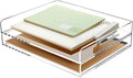 2 Pack- Stackable Paper Letter Tray, A4 File Tray Desk Organizer, Acrylic Desk by SANRUI