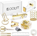 EOOUT Gold Office Supplies Set Desk Accessories, Acrylic Stapler Set Staple by EOOUT