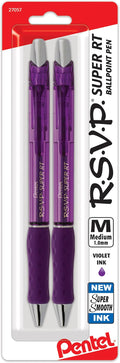 Pentel RSVP Super RT Ballpoint Pen, Medium Line, Violet Ink by PentelofAmerica