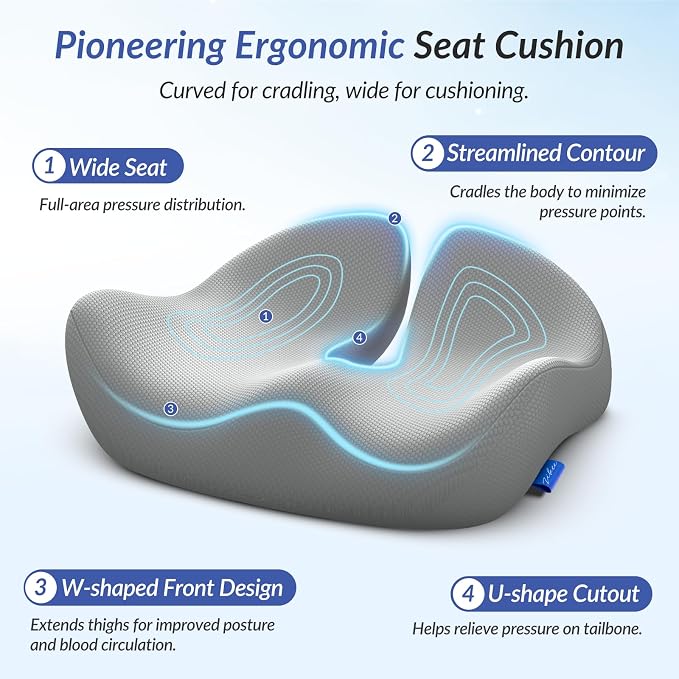 ZIKEE Pioneering Seat Cushion for Pressure Relief, Ergonomic Office Chair - Image 3