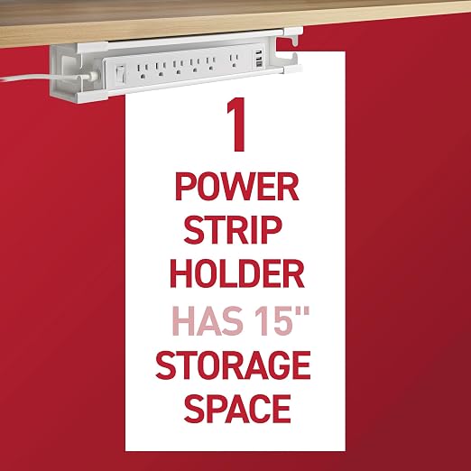 Command Power Strip Holder, 1 Tray and 8 Strips - Image 3