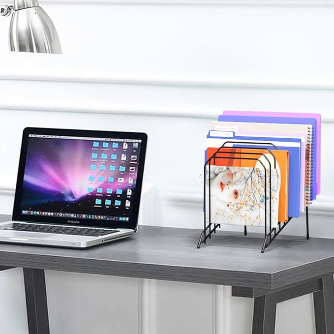 Gawerk Incline Metal Desk Magazine Folder Holder, Sorter Desk File Organizer - Image 8