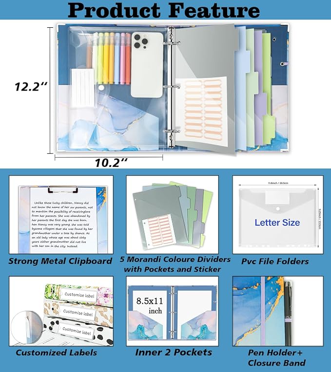 1 Inch 3 Ring Binder Organizer - Image 2