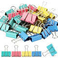 150pcs Binder Clips 1.25 Inches Medium Colored Binder Office Clamps Colored by Ysglory