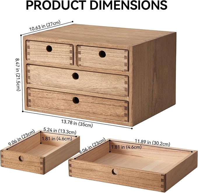 KIRIGEN Wood Desktop Storage Cabinet - Image 3