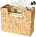 CHI AN HOME Wicker Magazine Basket, Handwoven Water Hyacinth Storage Bin & by ChiAnHome