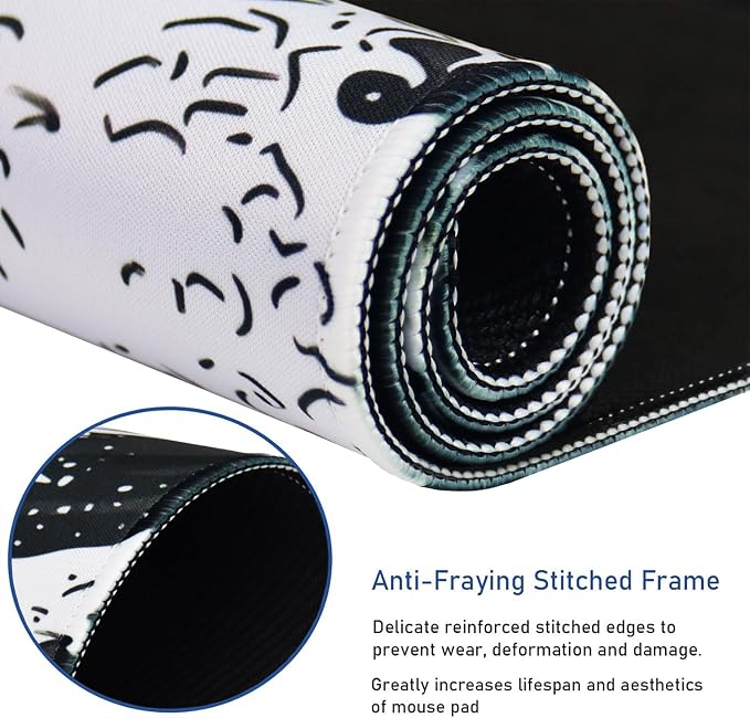 Large Gaming Mouse Pad with Double Stitched Edges, 14.9 x 11.7 inches - Image 3