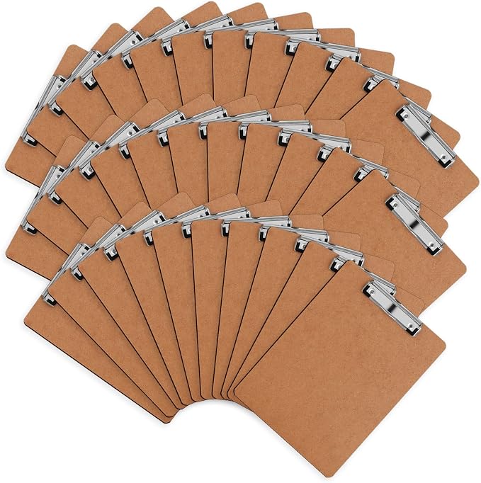 Clipboards, HERKKA 32 Pack Hardboard Office Clipboards Low Profile Clip by HERKKA
