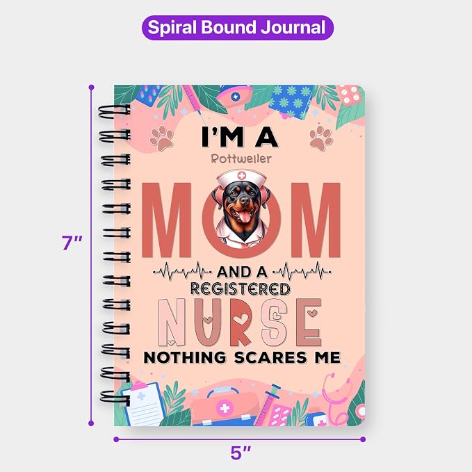 Ninety3POD I'm a Rottweiler Mom and a Registered Nurse Nothing Scares Me Spiral - Image 5