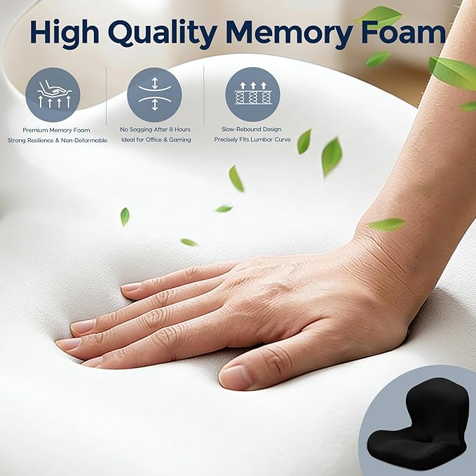 Seat Cushion for Office Chair and Car, L-Shaped Ergonomic Car Seat Cushions - Image 6