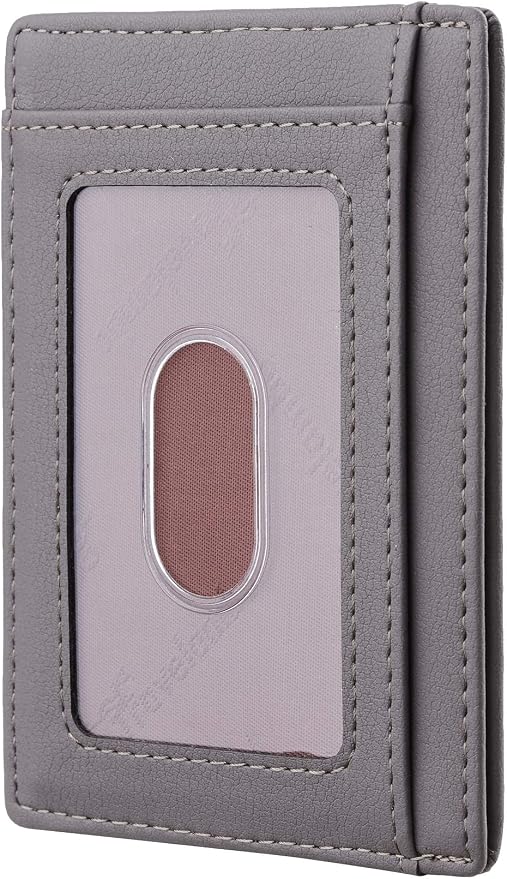 Travelambo Front Pocket Minimalist Leather Slim Wallet RFID Blocking Medium Size - Image 3