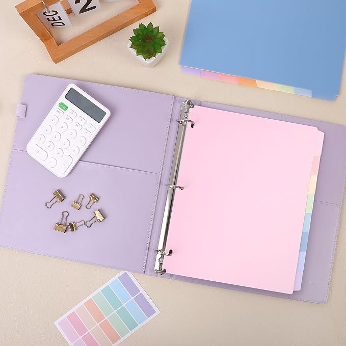 SKYDUE Durable Plastic 8-Tab Dividers, Big Tab Dividers - Image 2