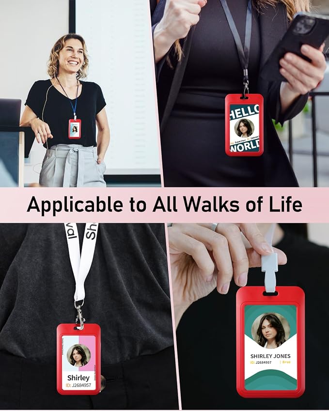 Uniclife 10 Pack Sliding ID Badge Holder - Image 5