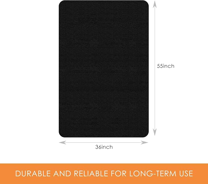 Kuyal Chair mat for Hardwood Floor 36 x 55 inches Rectangle Floor Mats - Image 2