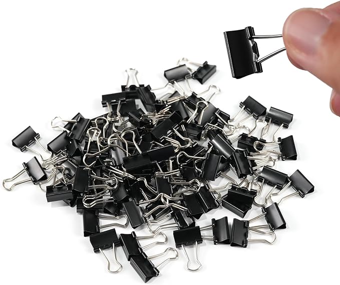 Ykimok 64Pcs Mini Binder Clips, 0.5 inch, Paper Clamps Micro Size by Ykimokdailynecessities