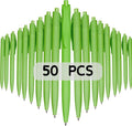 BallPoint Pens, 50 Pack, Bulk Pens, Light Green Barrel, Click Pens by Wiaziert