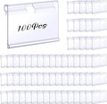 Tatuo 100 Pcs Reusable Plastic Wire Shelf Label Holders, Price Card Sign by Tatuo
