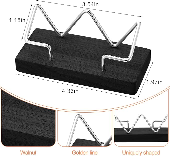 Amyhill 2 Pieces Wood Business Card Holder - Image 2
