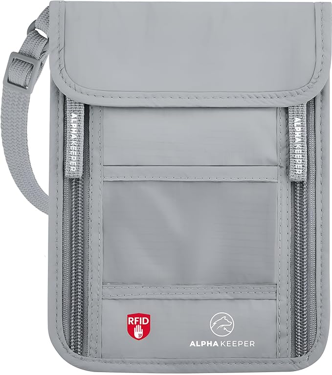 Neck Wallet, Travel Pouch For Passport Holder And Documents, Travel Neck Wallet by Alpha+Keeper