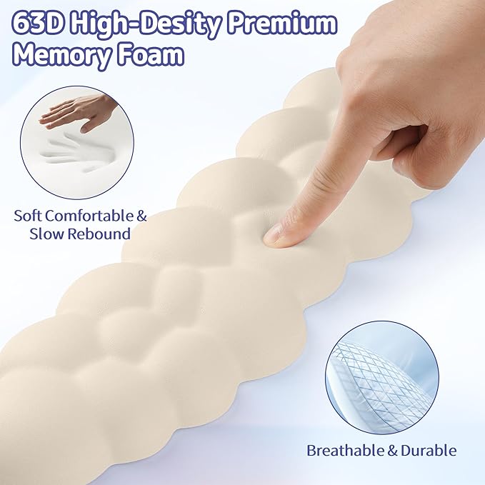 Sushret Cloud Wrist Rest Keyboard, Cloud Keyboard Wrist Pad Set - Image 4