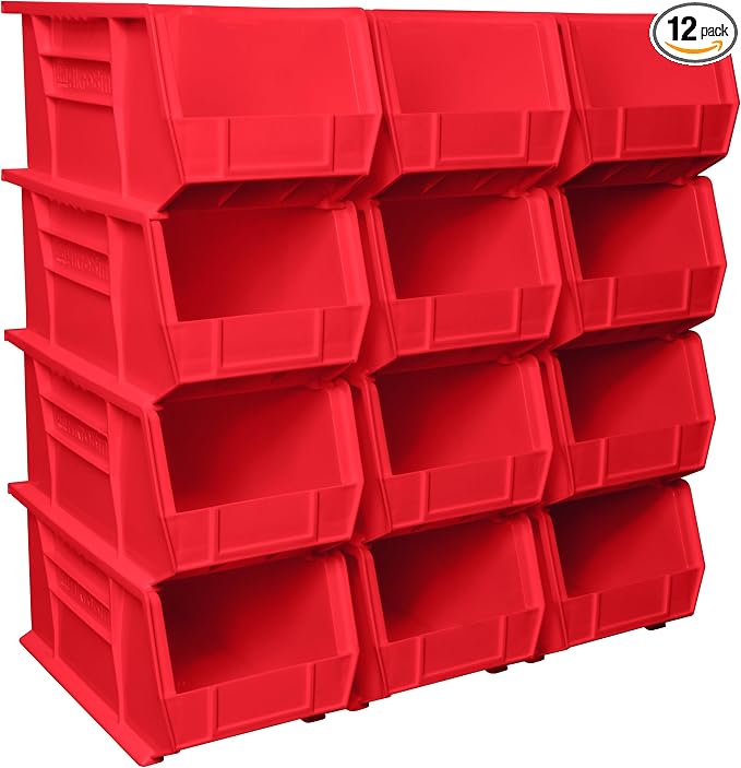 Akro-Mils 30240 AkroBins Plastic Storage Bins, Space Saving Stackable Bins by Akro-Mils