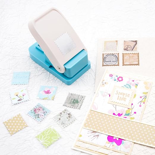 BAOFALI 2Pcs/Set Stamp Puncher 1 Inch Square Hole Punch & 1 Inch Square Postage - Image 4