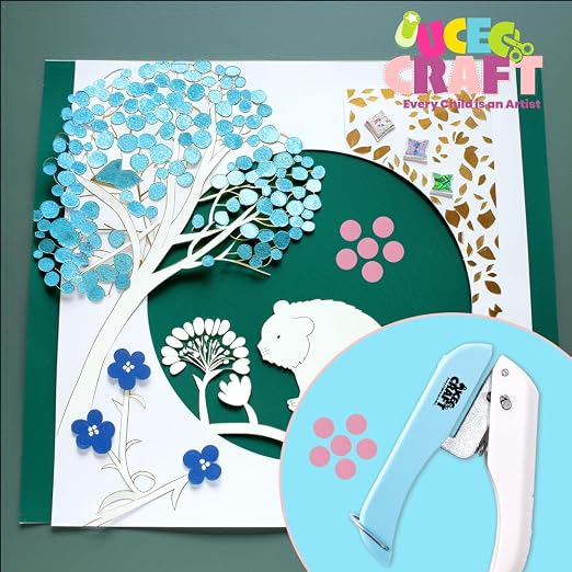 UCEC 2pcs Circle Handheld Hole Paper Punch, 1/4 Inch Punchers - Image 8