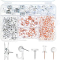 260 Pcs Push Pins Set 5 Styles Clear Thumb Tacks Map Pins Assorted Push Pins by koorito