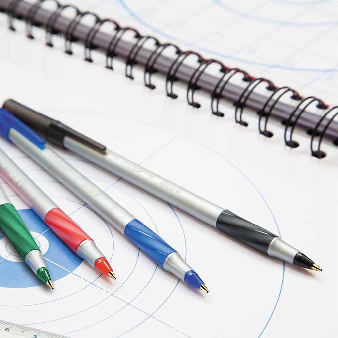 BIC Round Stic Grip Xtra Comfort Red Ballpoint Pens, Medium Point, Excellent - Image 6