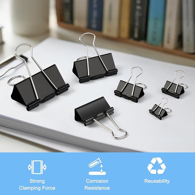 150 PCS Binder Clips Assorted Sizes, Extra Large Medium Small Mini and Micro - Image 6