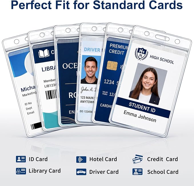 1200 Pack Badge Holder, Plastic ID Badge Holder, 2.5" x 3.8" Vertical Name Tag - Image 6