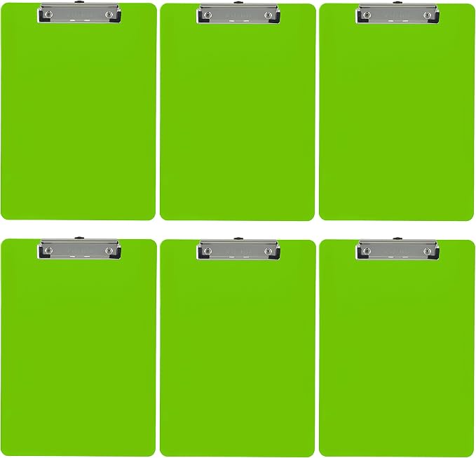 Trade Quest Plastic Clipboard Opaque Color Letter Size Low Profile Clip by Trade+Quest+Global+Corp