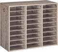 HOOBRO Literature Organizer, 27 Compartments Wooden Mail Organizer, Countertop by HOOBRO