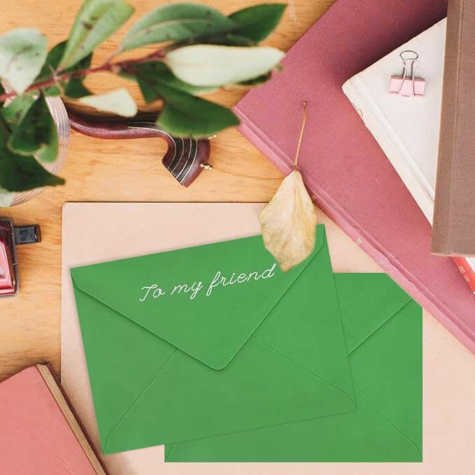 200 Pack A7 Envelopes, 5.24 x 7.24 in Christmas Envelopes - Image 2