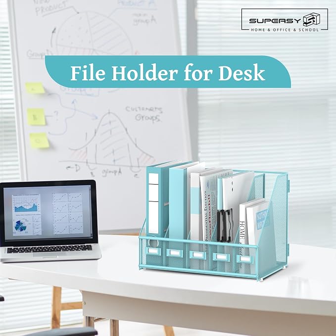 SUPEASY Desk Organizers Metal Desk Magazine File Holder - Image 7