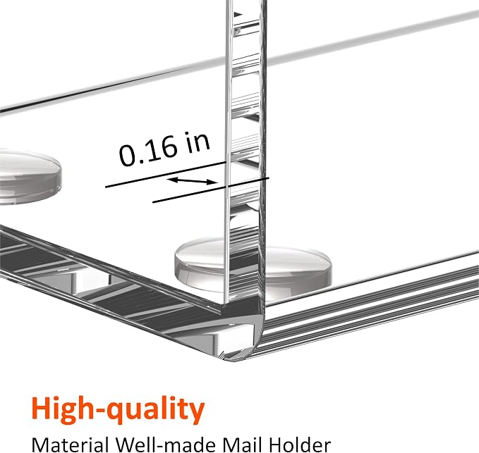 FUCDTEFC Desk Mail Organizer, 3 Section Clear Acrylic File Holder Letter - Image 5